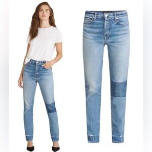 Veronica Beard Ryleigh Patch slim jeans